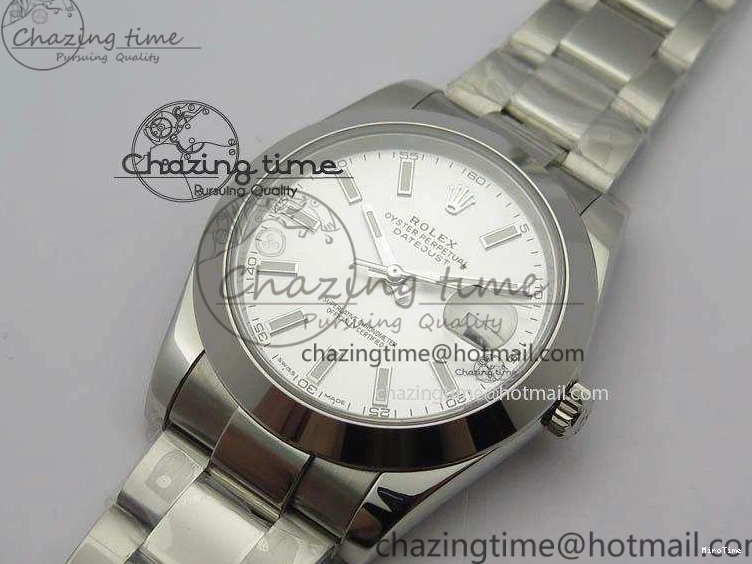MiroTime 1218 HighQuality DateJust 41mm 126300 SS Noob 1:1 Best Edition Silver Dial Stick Markers On SS Bracelet A 3597